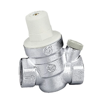 Regulator ciśnienia Caleffi 533451 wersja skośna z możliwością przyłączenia manometru 3/4 