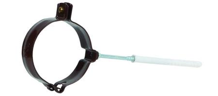 Uchwyt stalowy ocynkowany Karolina do rury 100-8-100 mm brązowy 4101MA43110 Kaczmarek