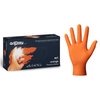 Rękawice Gripzzly Zarys nitrylowe bezpudrowe z diamentową teksturą pomarańczowe M A50 RNBDPM5005