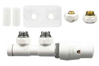 Zestaw termostatyczny Twins All In One Vario Term APTSGS0221CFK/P(PEX) kątowy biały mat prawy