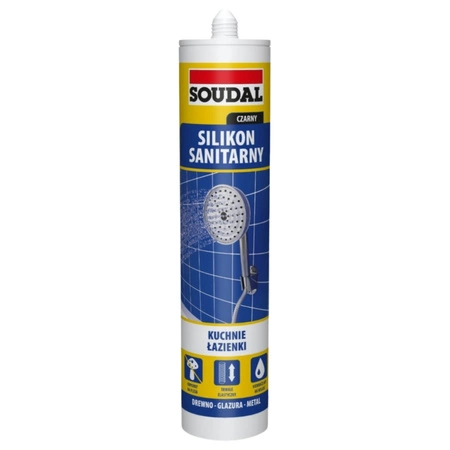 Silikon sanitarny 280ml czarny SOUDAL 137670