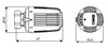 Głowica termostatyczna HERZ M28x1,5  1726006 z czujnikiem cieczowym