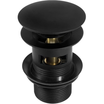 Click-clack czarny okrągły z przelewem DEANTE NHC_B10B