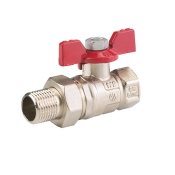 SENA VA30 zawór kulowy, prosty,1/2GW x 3/4GZ, z półśrubunkiem 1/2, uchwyt motylkowy ARCO 154103