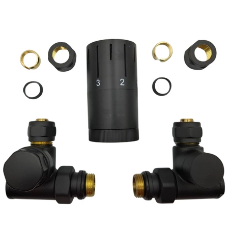 Komplet termostatyczny osiowy z podejściem pod grzałkę Prov 1/2