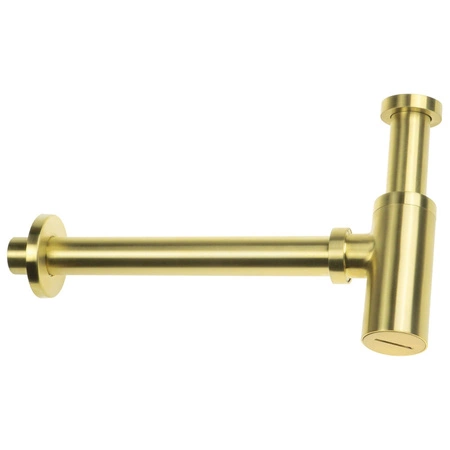 Syfon do umywalki Deante NHC R31K okrągły z regulowaną wysokością złoto szczotkowane