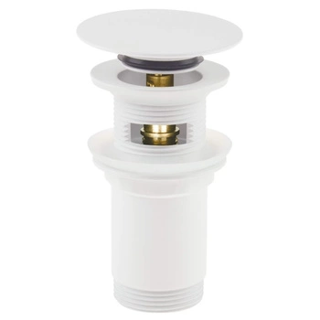 Korek okrągły Deante NHC A10U click-clack bianco z tuleją umywalkowy