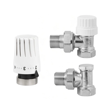 Komplet termostatyczny Invena cd-76-k15-x kątowy zaw.termost, głowica, zaw.powr. 1/2