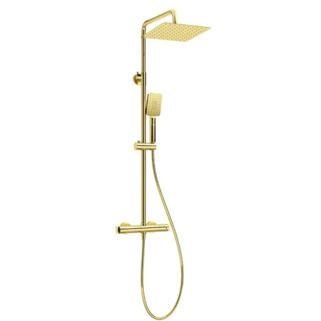 Deszczownia Deante NAC Z4HT z baterią natryskową termostatyczna gold