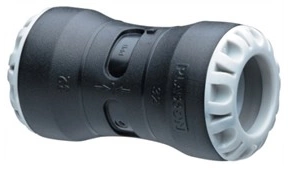 Dwuzłączka PE-PE (PUSH-FIT-1001) FI 63 (wciskana) PLASSON 1001U0063