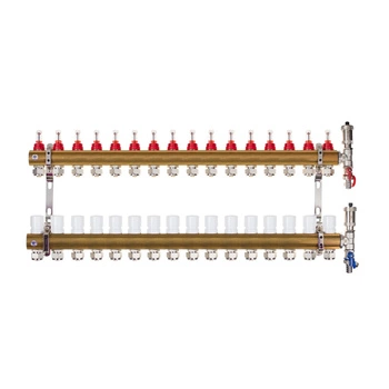 Mosiężny rozdzielacz ogrzewania podłogowego Reiter RMOP#210-KOSA-E-16 16 obw