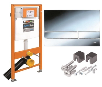 JOMOTech Stelaż WC H=1120 + Wspornik + Przycisk EXCLUSIVE 2.0 chrom połysk WERIT 174-91101300-00 / 103-000000010