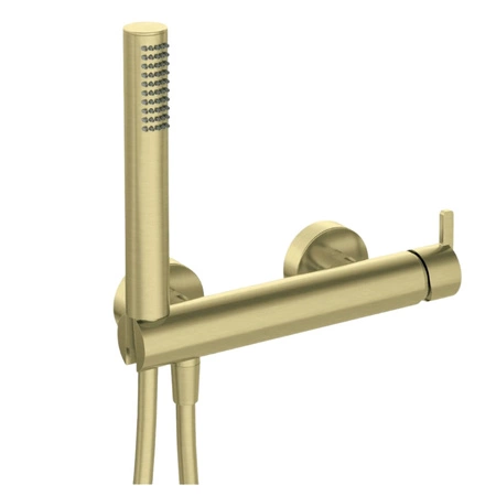 Bateria natryskowa Deante BQS R41M Silia natryskowa z kompletem natryskowym złoto szczotkowane