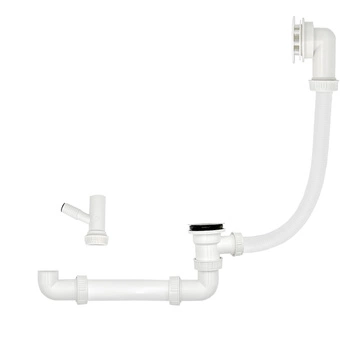 Syfon wannowy przelewowo-spustowy z wyjściem na pralkę sitko metal HYDROLAND SYF026