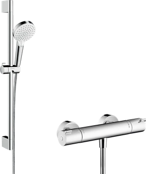 Crometta Zestaw prysznicowy Vario z termostatem Ecostat 1001 CL i drążkiem 65 cm HANSGROHE 27812400