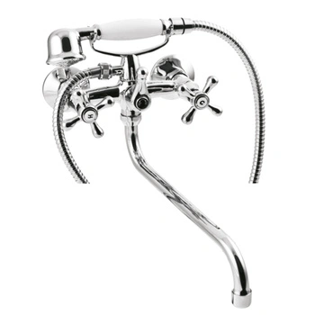 Bateria wannowa Roma Invena BW-24-00S-L z zestawem natryskowym chrom