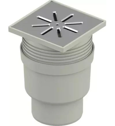 Wpust punktowy odpływ pionowy standard UPONOR AQUA AMBIENT 1136470 150X150 mm FI 110