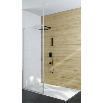 Ścianka prysznicowa Sanplast Basic 600-450-2130-01-400 P/BASIC Walk-In  90 cm biały/szkło przezroczyste