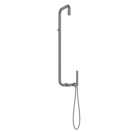 Deszczownia Deante Silia NQS D4XM z baterią mieszaczową titanium