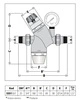 Regulator ciśnienia CALEFFI z wymiennym wkładem z manometrem 3/4 