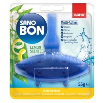 Zawieszka do muszli WC 5w1 barwiąca Sano Bon lemon AUR-1796