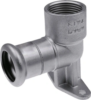 Kolano ścienne z uszami GW Inox - 22 Rp3/4