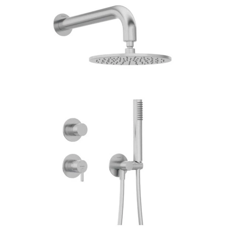 Zestaw prysznicowy Deante Silia NQS F9YK stal szczotkowana z głowicą natryskową