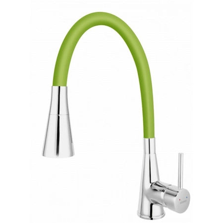 Bateria zlewozmywakowa Ferro Zumba ll zielona elastyczna wylewka 2F chrom BZA42G