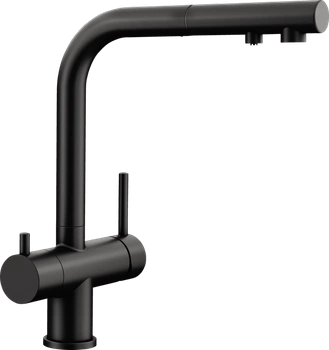Bateria kuchenna Blanco 526672  Fontas-S II czarny mat z wyciąganą wylewką