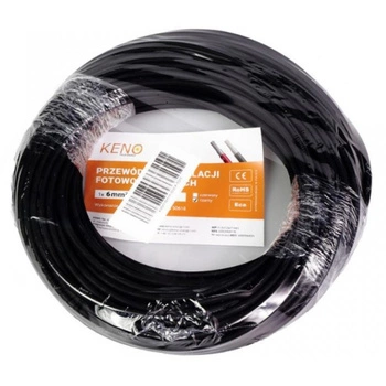 Przewód KENO 6mm2 czarny opakowanie 50m KABEL-6MM-BLACK-50M
