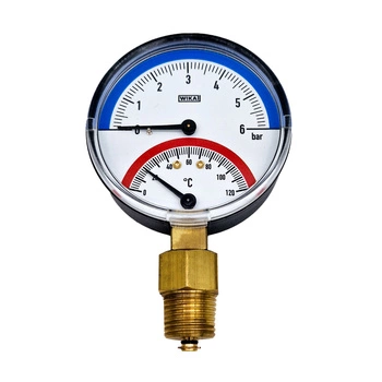 TERMOMANOMETR 100.01.080 6 BAR/0 °C..120 °C DOLNY R 1/2-ISO7 (DIN2999) TWORZYWO 12997260