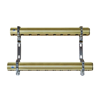 Rozdzielacz mosiężny REITER RMCO#210-45-10 ogrzewanie grzejnikowe rozstaw 45 mm 10 obwodów