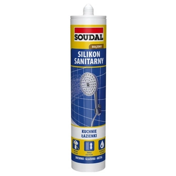 Silikon sanitarny SOUDAL 280ml brązowy 137671