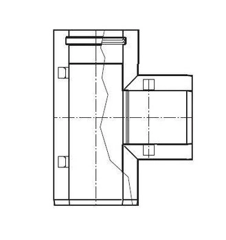 Trójnik koncentryczny 80/125 KOMIN SPIROFLEX SX-TD80/125T