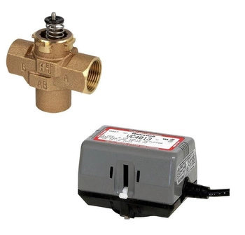 Zestaw zawór dzielący 3-drogowy 3/4