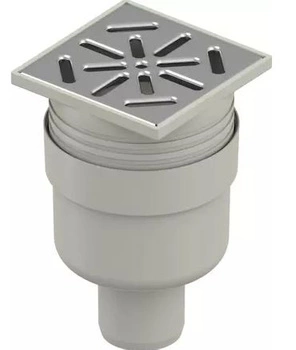 Wpust punktowy odpływ pionowy standard UPONOR AQUA AMBIENT 1136469 100X100 mm FI 50