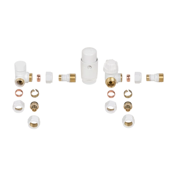 Komplet termostatyczny Invena cd-25-b15-s osiowy biały prov 1/2