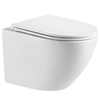 Miska WC Invena Limnos CE-93-001-L podwieszana QFS z deską wolnoopadającą biała