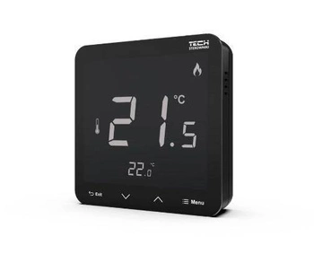 Regulator pokojowy R-8s PLUS TECH Sterowniki WG.11.0625 natynkowy bezprzewodowy czarny