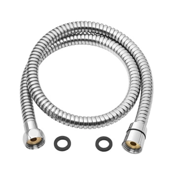 Wąż natryskowy Invena końcówka heksagonalna i stożkowa 80 cm chrom AW-41-080-L