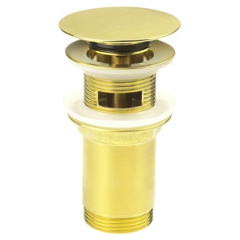 Korek okrągły Deante NHC R10U click-clack z tuleją złoto szczotkowane umywalkowe