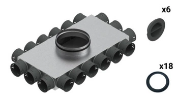 Skrzynka rozdzielcza 18-12x75/160 izolowana VENT CLEAR W2 zestaw Spiroflex SX-WS18X75/160SRZ