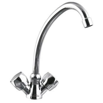 Bateria umywalkowo-zlewozmywakowa Modena Invena chrom stojąca