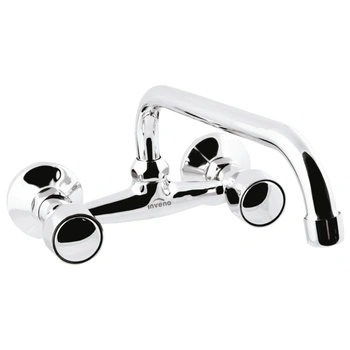 Bateria umywalkowo-zlewozmywakowa Modena Invena BC-13-F0S-L wylewka U 160 chrom