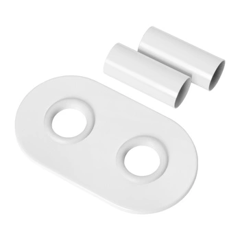 Zestaw maskujący podwójny do podłączeń grzejnika Invena UA-12-B15-A biały