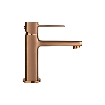 Bateria umywalkowa Invena Glamour BU-02-014-V miedź