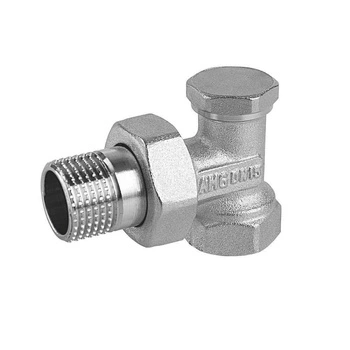 Zawór grzejnikowy odcinający kątowy  ⌀ 1/2