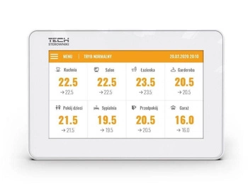 Panel kontrolny M-8n do listwy L-8E TECH Sterowniki WG.11.0246 podtynkowy bezprzewodowy biały
