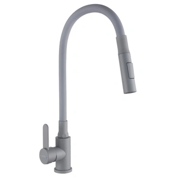 Bateria zlewozmywakowa z 2-funkcyjną elastyczną wylewką Invena Dalis szary