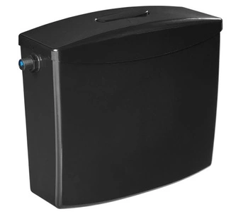 Dolnopłuk KKPOL 350/SND/029-00-09 czarny 6l bez izolacji z kolanem białym